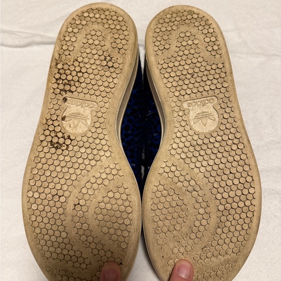 Adidas Blue and Black Cheetah Print Stan Smith Collab Sneakers - Picture 3 of 7